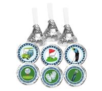 Golf Themed Stickers - Let's Par-Tee Round Sticker Favors - Golf Themed Birthday Party Favors -Golf Lover,Retirement Party Labels Fit Chocolate Candy - 150 Labels