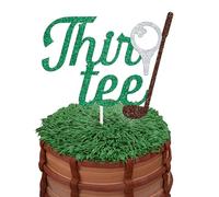 Golf Thir-tee Cake Topper, Golf 30th Birthday Decoration, Funny Golf Theme 30 Thirty Sign for Golfer Fans,30th Birthday Party Decorations Supplies