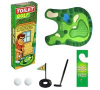 Golf Toilet Game,Fun Gag Favors Golfer Practice Kit | Mini Golf Game | for Bathroom Dad Husband Boyfriend Son Male Friends Men Boys Him Golfers Birthday