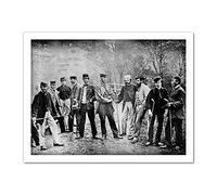 Golf Tournament 1867 Leith Links Old Photo Large Framed Art Print Poster Wall Decor 18x24 in