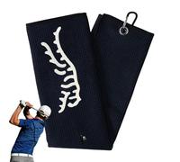 Golf Towel - 23.6 X 15.7 Inch Absorbent Toŵel With Carabiner Clip | Golf Toŵels With Clip | Microfiber Towels | Tiger Pattern Ball Scrubber For Golfers Sports Supplies