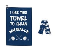 Golf Towel(40X 60CM) Funny Golf Towels,Personalised Golf Ball Towel, Waffle Pattern Golf Towel Hook and Loop Fastener,Men Husband Boyfriend Dad Golf Fan Birthday Gift, Golf Accessories (blue&white)