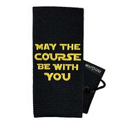 Golf Towel Store - Funny Golf Towels for Men, Embroidered Golf Towels for Golf Bags with Clip - 100% Cotton or Waffle Microfiber Options (May The Course Be with You)