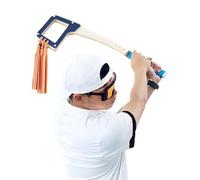 Golf Training Aid, Indoor Swing Grip Trainer, 24.41x6.5x1.77 Inches Wooden Feedback Tool, Double-Sided Golf Gadget for Balance Pose Correction, Outdoor Green Backyard Practice