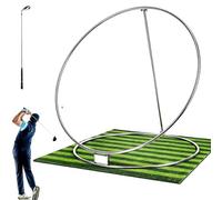 Golf Training Aid, with 10 Levels Adjustable Swing, 2m Ring & 1.8m Ring, for correcting grip, stance, posture, and the address position