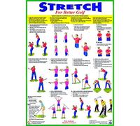Golf Training Chart Series (B2 Paper, Golf Warm Up Exercise Chart)