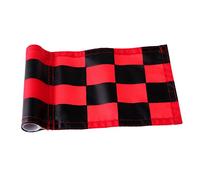 Golf Training Course, Nylon Putting Green with Checkered Flags, Red+Black