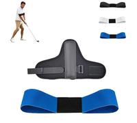 Golf Training Kit with Arm Band & Wrist Strap,Golf Swing Correction Trainer Grip Trainer to Correct Wrist Angle and Develop Muscle Memory for Beginner Golfers (Blue)