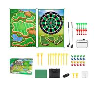 Golf Training Mat, Indoor Golf Game, 2 in 1 Chipping Game Training Mat | Interactive Putting and Dart Games for Over 3 Years Old for Dorm, Room