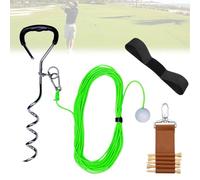 Golf Training Tool for Drivers & Irons, Golf Swing Trainer with a Real Golfball on a Tether for Backyard Practice Warm-Up, Useful Accessories for Increased Power and Accuracy, Experience Ball Flight