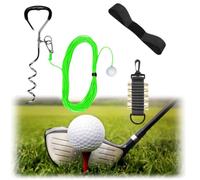 Golf Training Tool for Drivers & Irons,Swing Trainer Training Aid for Beginners to Quickly Practice Swing in The Backyard,Golf Rope Tool with a Real Golf Ball,No Need to Pick Up