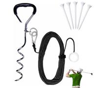 Golf Training Tool for Drivers & Irons, Weighted Golf Swing Trainer Aid for Practice, Real Golf Ball Experience with 50 Feet Flight, Tempo Swing Trainer for Backyard, Driving Range(Black)