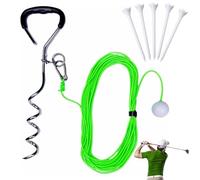 Golf Training Tool for Drivers & Irons, Weighted Golf Swing Trainer Aid for Practice, Real Golf Ball Experience with 50 Feet Flight, Tempo Swing Trainer for Backyard, Driving Range(Green)