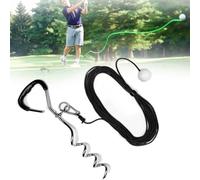 Golf Training Tool, Swing Training Tools, Weighted Golf Swing Trainer Aid for Practice, Practice Your Swing in The Backyard with A Real Golf Ball, with 15 Meters Elastic Rop