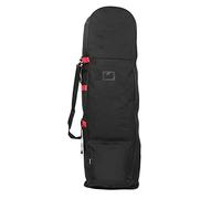 Golf Travel Bag with Wheels, Foldable 600D Oxford Golf Aviation Bag, Durable Club Case with Lockable Double Zipper and Smooth - Rolling Rubber Wheels for Air Travel and (Red)