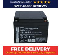 Q-Batteries 12LS-24 12V 24Ah Lead-Fleece Battery AGM VRLA with VDs
