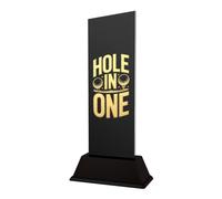 Golf Trophies & Awards - Nearest the Pin, Longest Drive, Birdie, Eagle, Hole in One & Player Prizes - Personalised Engraved Acrylic & Metal Presentation Trophy - Shadowline (Hole in One)