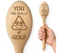 Golf Trophy Wooden Spoon Booby Prize - Funny Engraved S**t At Golf Loser Trophy Gift for Golf Days