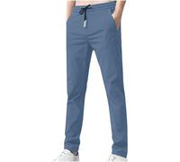 Golf Trousers for Men Summer Slim Fit Solid Casual Stretchy Work Trousers Baggy Comfy Long Pants with Pockets Outdoor Hiking Walking Trousers