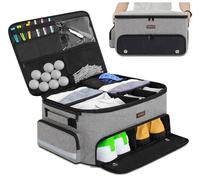 Golf Trunk Organizer for Car, 2 Layer Golf Trunk Organizer with Separate Ventilated Shoe Compartment, Black Golf Car Organizer for Golf Accessories, Golf Gifts for Men Women