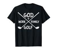 Golf Vintage God Work Family Golf T-Shirt