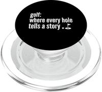 Golf Where Every Hole Tells A Story Golfing Golf Lover Funny PopSockets PopGrip for MagSafe