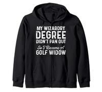 Golf Widow Wife Degree Golfer Funny Golfing Zip Hoodie