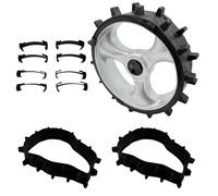 Golf Winter Wheel Covers for Push/Pull Trolleys Fits 10 inch Tyres Studded Rubber Fairway Protectors - Pair
