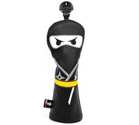 Golf Wood Head Covers Driver Cover 3 Wood Headcover Hybrid Head Covers Embroidery Ninja Design Golf Club Headcovers Leather Hand-Made Wood Head Cover for All Golf Wood Clubs (for Hybrid)