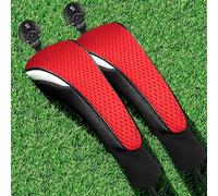 Golf Woods Club Head Covers Hybrid 2/3 Pack With Gift Box, Golf Head Covers 3 5 X With interchangeable Number Tag for Men Women (Red 2pcs)