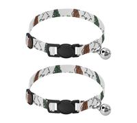 Golf Word Green Adjustable Buckle Cat Collars 2 Pack Comfortable Cat Collar