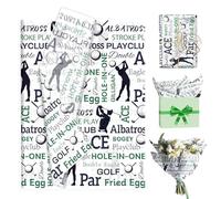 Golf Wrapping Paper Set, 20 Sheets 50x70cm, Resistant & Fade-Proof gift paper wrapping for Men, Eco-Friendly & Flexible for Easy Folding, Gift Wrap for Golf-Themed Gifts, Parties