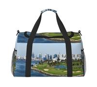 Golf Yacht Club Large Travel Duffle Bag with Shoulder Strap,Water-Resistant Twill Weekender Bag for Men Women,Spacious Carryall Gym Bag