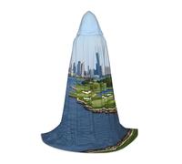 (Golf Yacht Club) Print Hooded Cape For Teenagers Costume Party, Halloween Hooded Cape Soft and Elastic,M