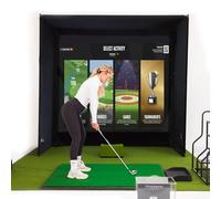 GolfBays SIMBOX Golf Simulator Enclosure - Premium Golf at Home Practice, Easy Setup, Various Sizes, Fabric with Durable Frame & Impact Screen (W 8'6 x H 8'2 x D 4'11)