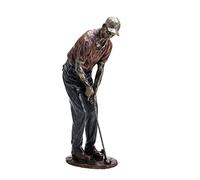 Golfer Figurine Statue Decor Vintage Golfer Sculpture Swinging A Golf Club For Yard Lawn Ornament Decor