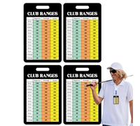 Golfer Score Track Chart - Golf Distance Reference Card, Easy to Use Yardage Guide for Beginners Youth Players, Sturdy Card for Adults, Portable Golf Training Aid, Practice