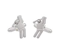 Golfer Swinging Golf Club Cufflinks In Onyx Art Cufflink Box
