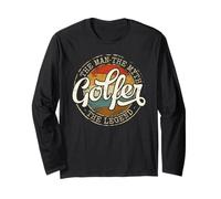 Golfer The Man The Myth The Legend Vintage Stamp Golfing Long Sleeve T-Shirt