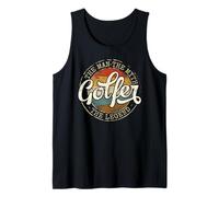 Golfer The Man The Myth The Legend Vintage Stamp Golfing Tank Top