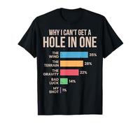 Golfer Why I Cant Get a Hole in One Funny Golf Lover Golfing T-Shirt