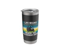Golfers Golfplayer Life Begins Where The Pavement Ends Golf Stainless Steel Insulated Tumbler