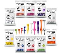 GolfGoGreen Graduated Plastic Castle Golf Tees **PACKS OF 100** BUY 2 OR MORE AND SAVE 10% (White 51mm (2"))