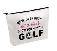 Golfing Girls Cosmetic Bag Move Over Boys Let A Girl Show You How to Golf Cosmetic Bag Lady Golfer Gift (let a Girl -b)