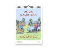 Golfing Humour Cartoon Funny 2026 Yearly Wall Hanging Calendar - Cartoons by Armand Foster