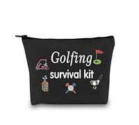Golfing Survival Kit Makeup Bag Golfing Gift Golf Accessories Gift for Mom Golfer Humor (Survival Golfing Black EU)