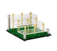 Golfs Ball Staircase Organizers Clear Acrylic Storage With Grass Pad For Secure Presentation In Office Or Golfs Club Ball Storage Rack For Home Or Office