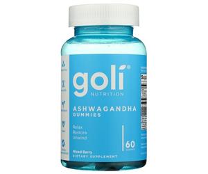 Goli Ashwagandha KSM-66 Gummies | Stress, Sleep & Mood Support | Mixed Berry | Vitamin D, Vegan, Plant Based, Non-GMO, Gluten Free, Gelatin Free | Relax. Restore. Unwind. | 60 Gummies