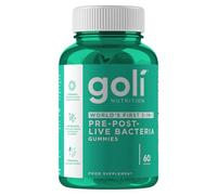 Goli Pre+Post+Live Bacteria Gummies | Digestive Health & Immune Support | World's First 3-in-1 | Gluten-Free, Vegan, Non-GMO, Gelatin-Free | 60 Gummies