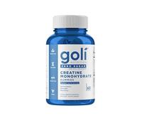 Goli Zero Sugar Creatine Gummies - Keto-Friendly, Rich in Fiber, No Sugar Alcohols, No Artificial Sweeteners, Gluten-Free, Vegan, Non-GMO, and Gelatin-Free, 60 Gummies